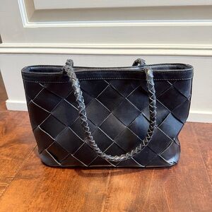 Bembien Ella Bag - Grande Weave in Black Leather